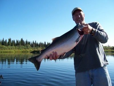 Photo of Salmon Caught by John with Mepps Flying C in Alaska