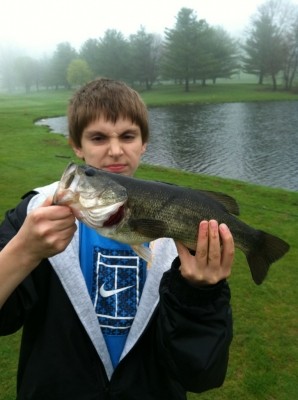 Photo of Bass Caught by Brett with Mepps Black Fury in Connecticut