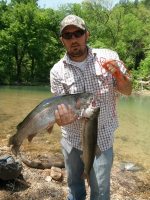 Photo of Trout Caught by Nick with Mepps Aglia BRITE in Missouri
