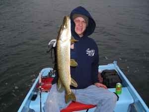 Photo of Pike Caught by Joey  with Mepps Black Fury in Wisconsin