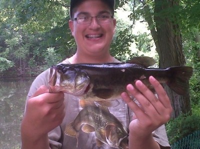 Photo of Bass Caught by Christopher with Mepps Aglia & Dressed Aglia in New Jersey