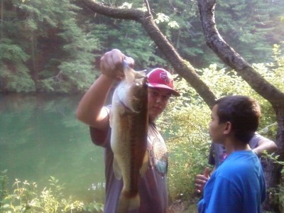 Photo of Bass Caught by Jarred with Mepps Aglia Marabou in Pennsylvania