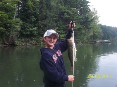 Photo of Bass Caught by Spencer W.  with Mepps Aglia & Dressed Aglia in Maine