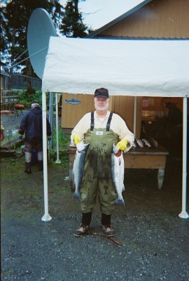Photo of Salmon Caught by Ted with Mepps Flying C in Alaska