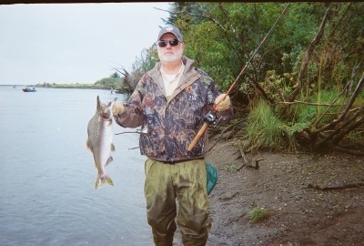 Photo of Salmon Caught by Ted with Mepps Flying C in Alaska