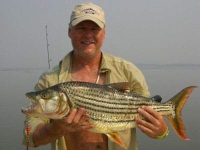 Photo of Tigerfish Caught by Nigel with Mepps Aglia Long in Zimbabwe