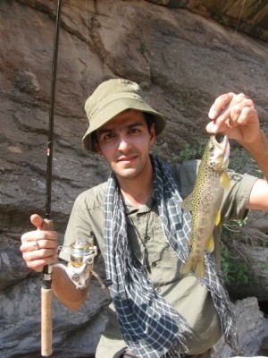 Photo of Trout Caught by Morteza with Mepps Aglia Marabou in Iran