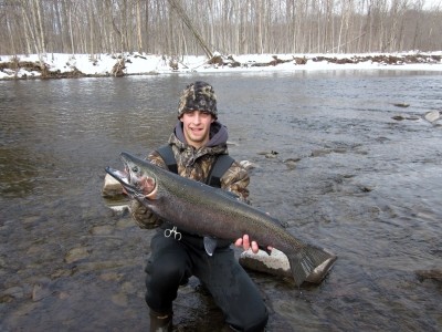 Photo of Steelhead Caught by Nicholas with Mepps Flying C in New York