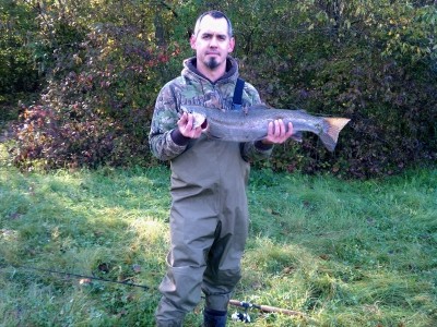 Photo of Steelhead Caught by Brian with Mepps Aglia & Dressed Aglia in Indiana