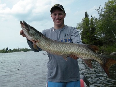 Photo of Musky Caught by Andrew with Mepps Aglia Marabou in Ontario