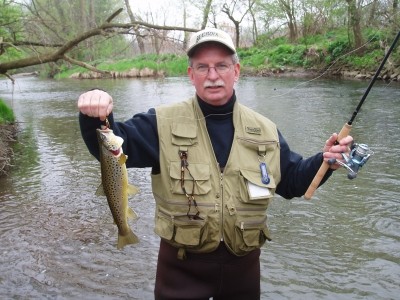 Photo of Trout Caught by Tom with Mepps Aglia & Dressed Aglia in Ohio