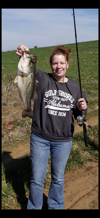 Photo of Bass Caught by Michelle with Mepps Aglia & Dressed Aglia in Kentucky