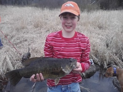 Photo of Bass Caught by Eli with Mepps Aglia & Dressed Aglia in Minnesota