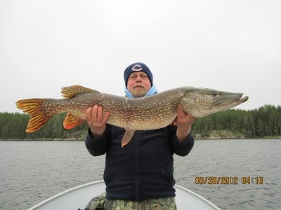 Photo of Pike Caught by Charlie with Mepps Aglia & Dressed Aglia in Manitoba