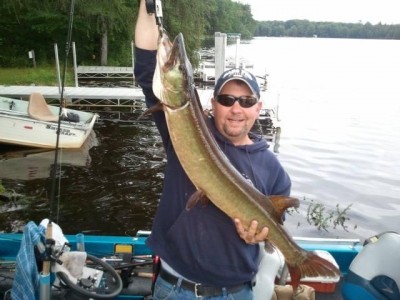 Photo of Musky Caught by Jim with Mepps Aglia & Dressed Aglia in Wisconsin