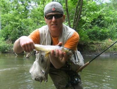 Photo of Trout Caught by Ted with Mepps Black Fury in Indiana