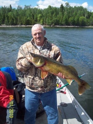 Photo of Walleye Caught by Creighton with Mepps Musky Killer in Ontario