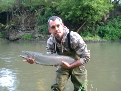Photo of Steelhead Caught by Brian with Mepps Aglia & Dressed Aglia in Indiana