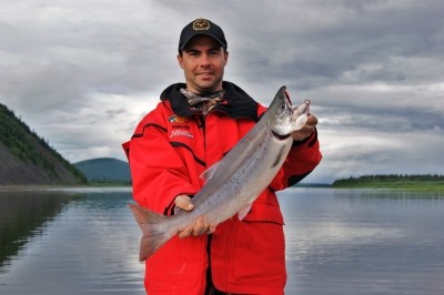 Photo of Salmon Caught by Brian with Mepps Flying C in Alaska