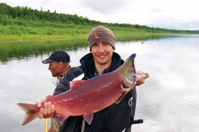 Photo of Salmon Caught by Justin with Mepps Flying C in Alaska