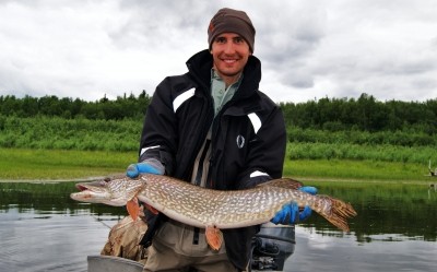 Photo of Pike Caught by Justin with Mepps Flying C in Alaska