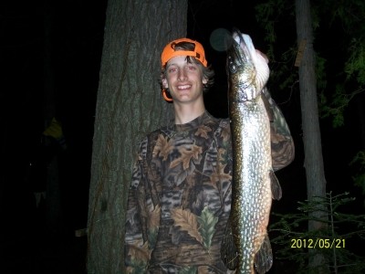 Photo of Pike Caught by Cole with Mepps Aglia & Dressed Aglia in Ontario