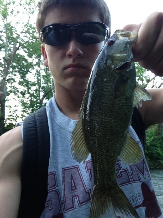 Photo of Bass Caught by Blake with Mepps Aglia & Dressed Aglia in Virginia
