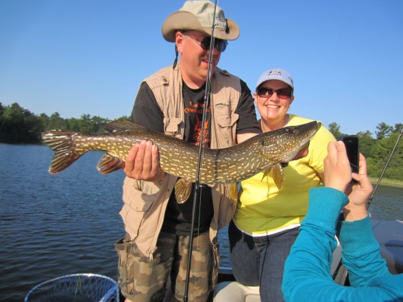 Photo of Pike Caught by Dana with Mepps Double Blade Aglia in Wisconsin