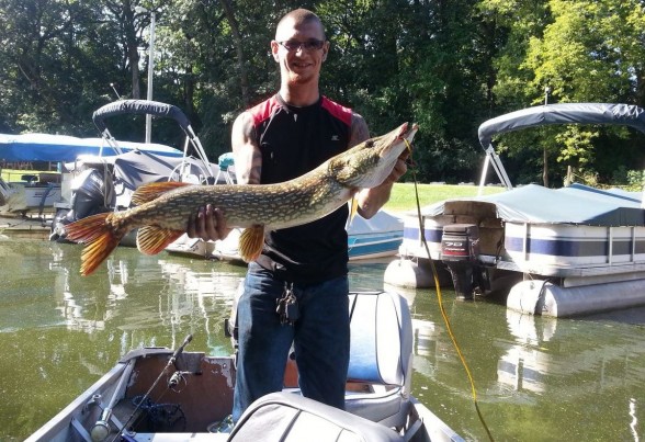 Photo of Pike Caught by Rocco with Mepps Black Fury in Wisconsin