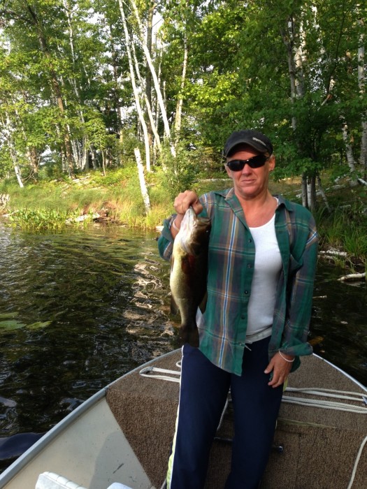 Photo of Bass Caught by Sue with Mepps Aglia & Dressed Aglia in Wisconsin