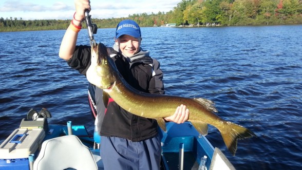 Photo of Musky Caught by Aaron with Mepps Aglia & Dressed Aglia in Wisconsin