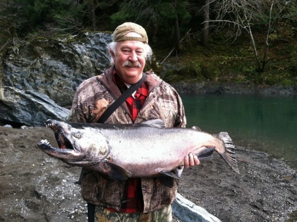Photo of Salmon Caught by Patrick with Mepps Aglia & Dressed Aglia in Oregon