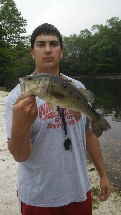 Photo of Bass Caught by Christopher with Mepps Aglia & Dressed Aglia in New Jersey