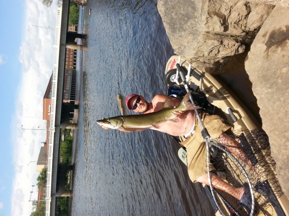Photo of Musky Caught by Ben with Mepps Aglia & Dressed Aglia in Wisconsin