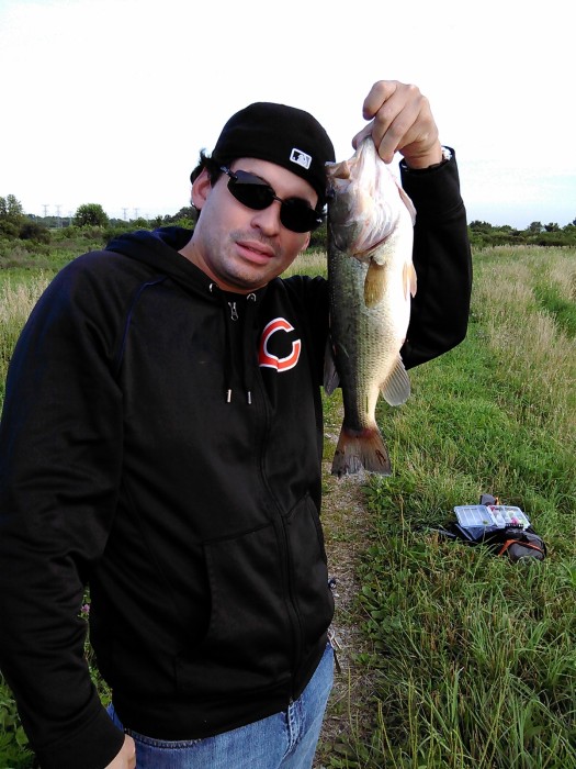 Photo of Bass Caught by Arturo with Mepps Black Fury in Illinois