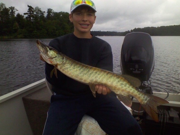 Photo of Musky Caught by Josh with Mepps Aglia & Dressed Aglia in Wisconsin