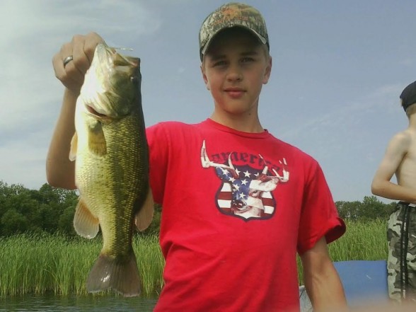 Photo of Bass Caught by Caleb  with Mepps Aglia & Dressed Aglia in Minnesota