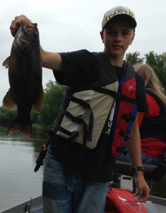 Photo of Bass Caught by Caleb with Mepps XD in Wisconsin