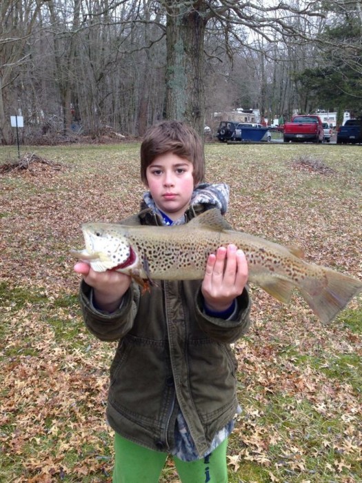 Photo of Trout Caught by Cooper  with Mepps Spin Flies in Pennsylvania