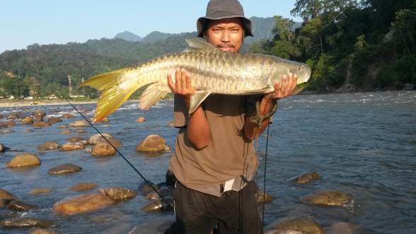 Photo of Carp Caught by Bhuto with Mepps LongCast in India