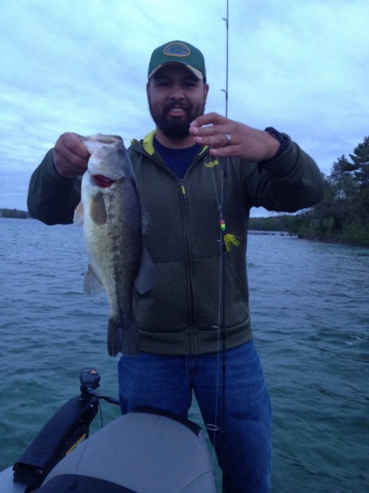 Photo of Bass Caught by Josh with Mepps Black Fury in Wisconsin