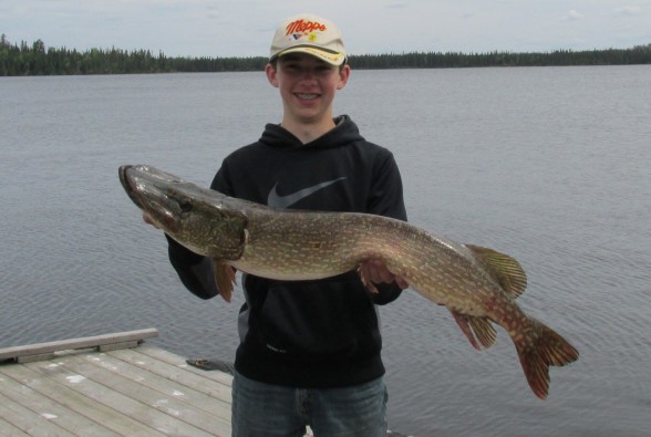 Photo of Pike Caught by Sam with Mepps Aglia & Dressed Aglia in Ontario