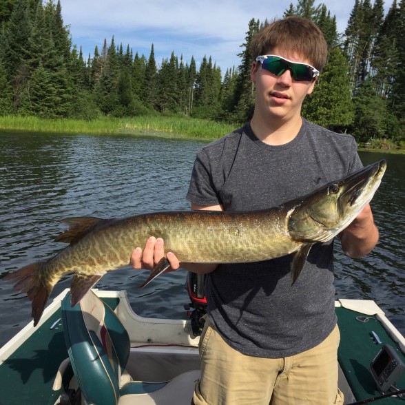 Photo of Musky Caught by Logan with Mepps Double Blade Musky Marabou in Wisconsin