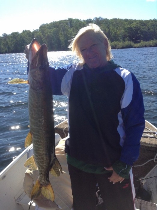 Photo of Musky Caught by Sue with Mepps Black Fury in Wisconsin