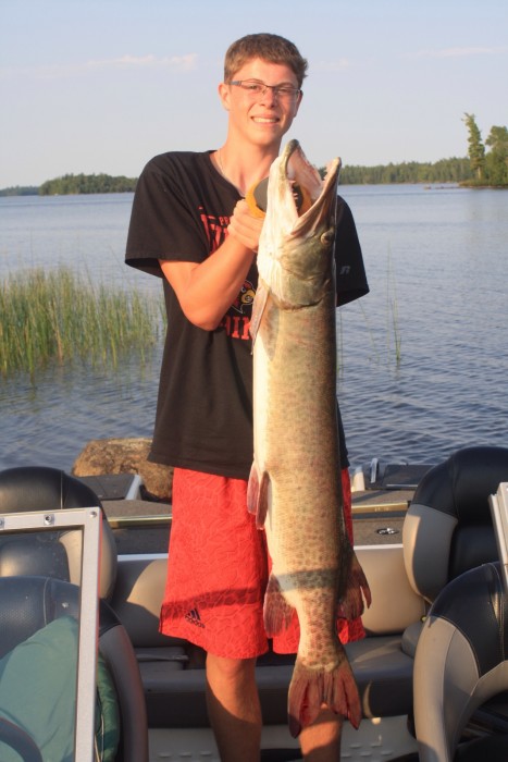 Photo of Musky Caught by Austin with Mepps Aglia & Dressed Aglia in Ontario