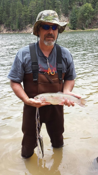 Photo of Trout Caught by Steve with Mepps Aglia & Dressed Aglia in Arizona
