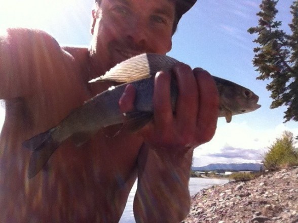 Photo of Arctic Grayling Caught by Ben with Mepps Aglia & Dressed Aglia in Yukon Territory