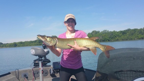 Photo of Musky Caught by Lori with Mepps Musky Marabou in Wisconsin