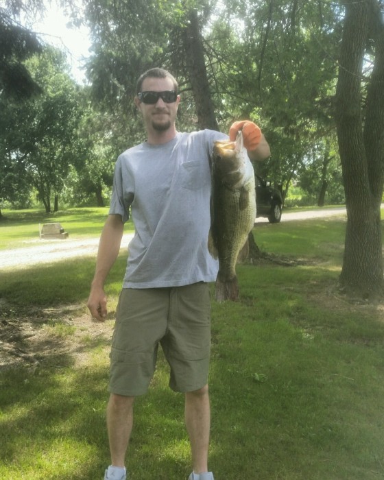Photo of Bass Caught by James with Mepps Aglia & Dressed Aglia in Illinois