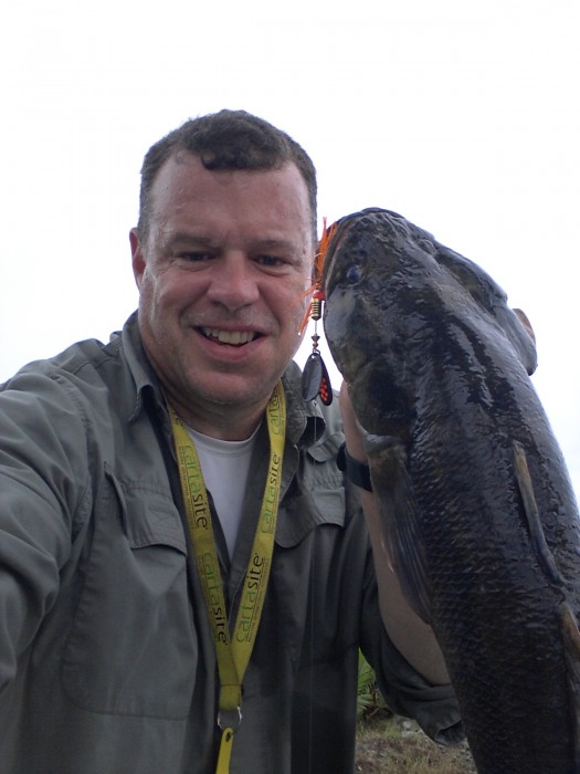 Photo of Snakehead Caught by Lewis with Mepps Double Blade Black Fury in Indonesia